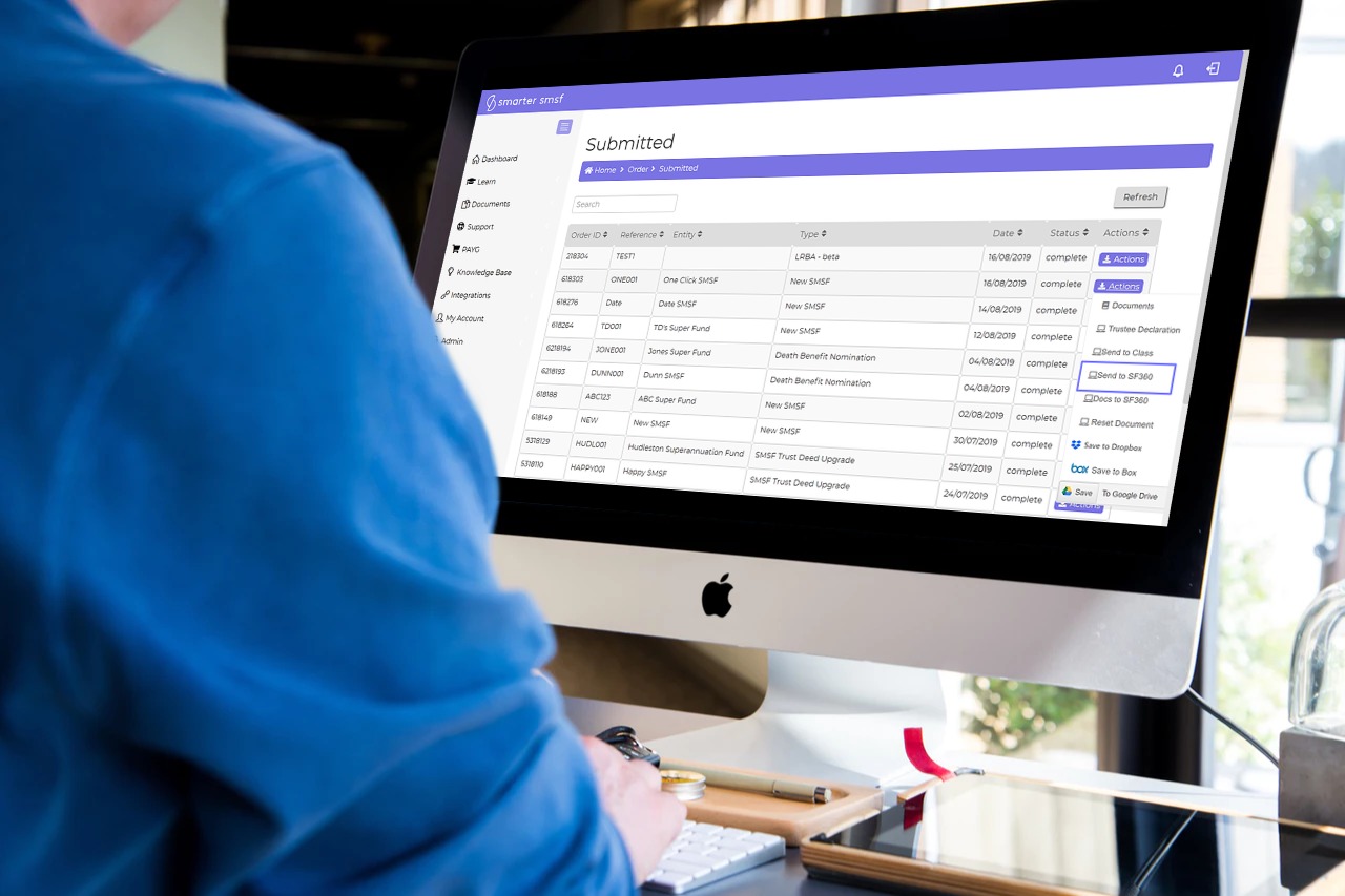 one click new smsf simple fund 360