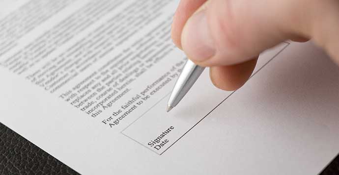 Contract signing