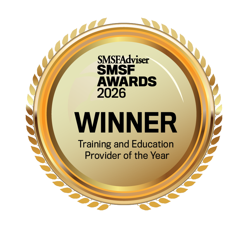 SMSF Adviser SMSF Awards 2026 winner badge - Training & Education Provider of the Year